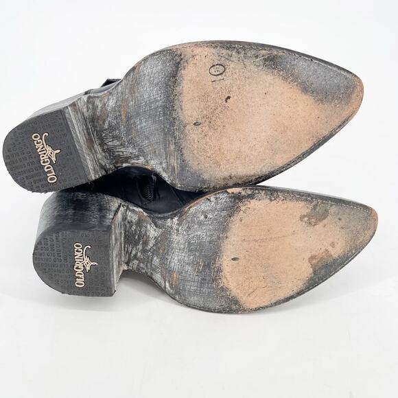 Old Gringo Black Leather Mini Belinda Studded Ankle Western Cowgirl Boot sz 6.5 - Picture 11 of 11